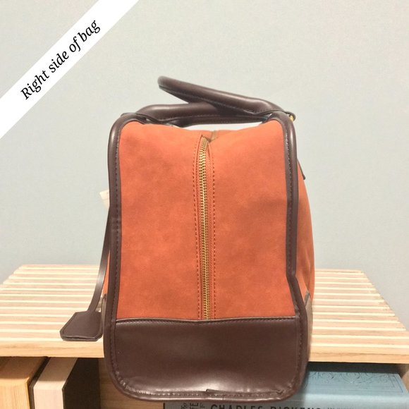 Adrienne Vittadini Duffle Bag (British Tan: AV-1802: Fuax Suede) *Never Used - Picture 6 of 16